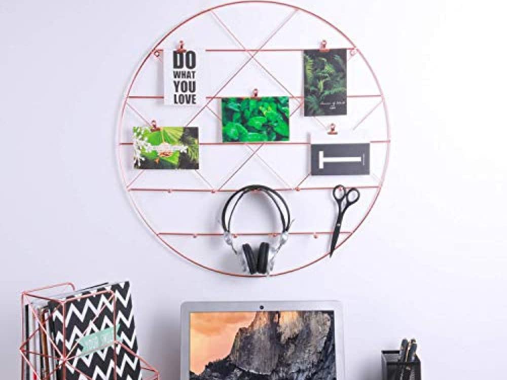 Round grid styled with photographs