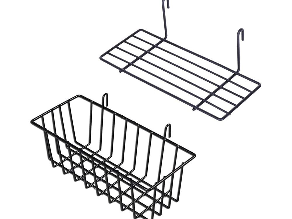 Organiser grid mounted on a wall