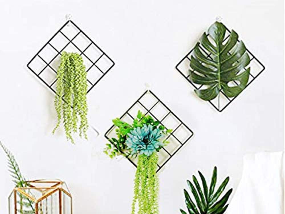 Pikify black steel floral art display panel