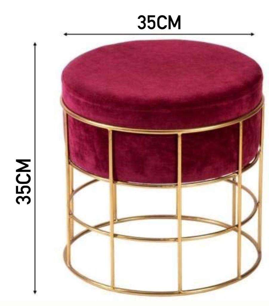 Pouffe stool in maroon
