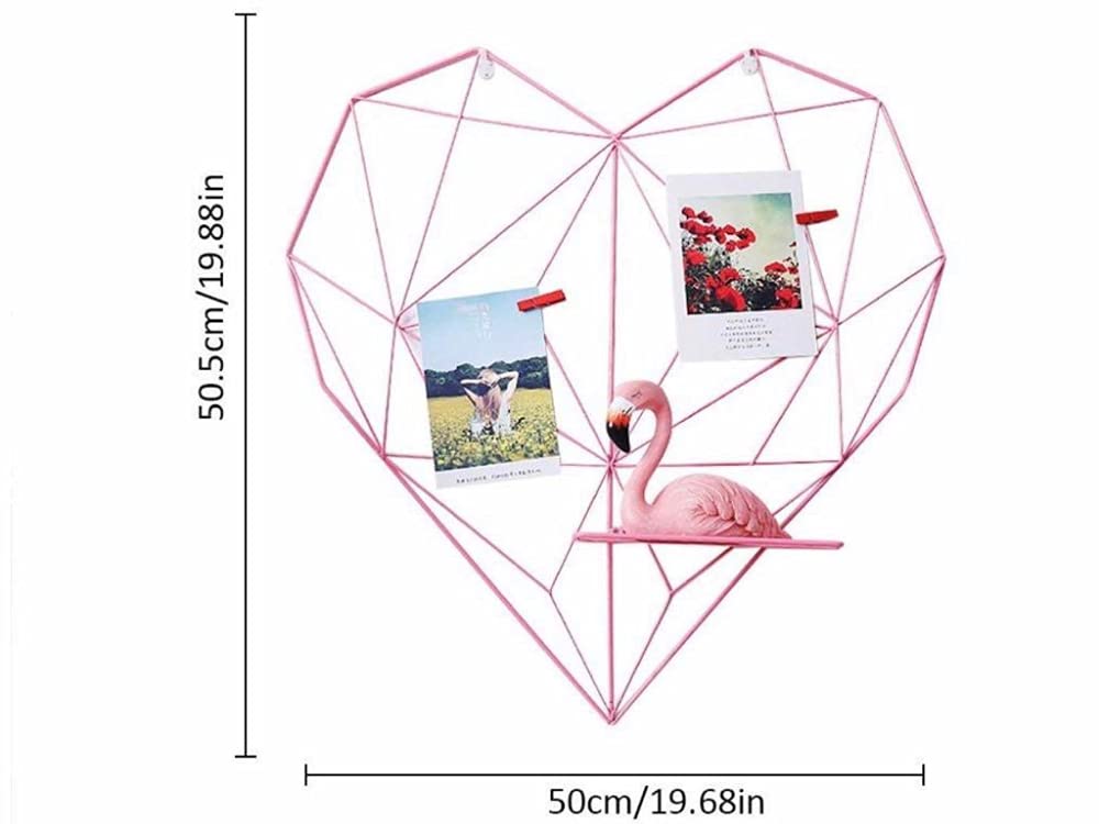 Heart frame above a bed