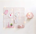 Pikify pink square steel grid photo frame