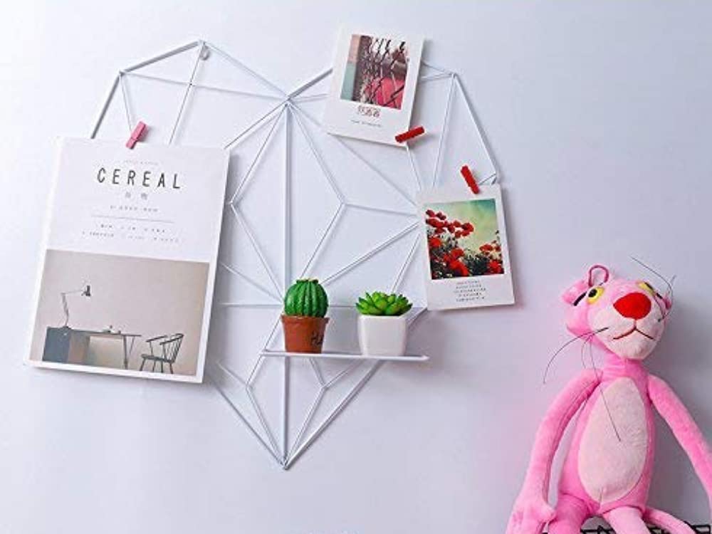Pikify white heart-shaped photo grid frame