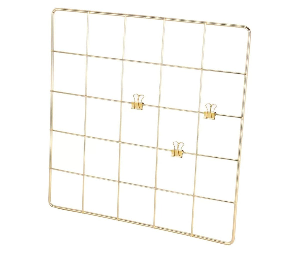 Pikify gold wall grid art display panel, 8 by 8 inches