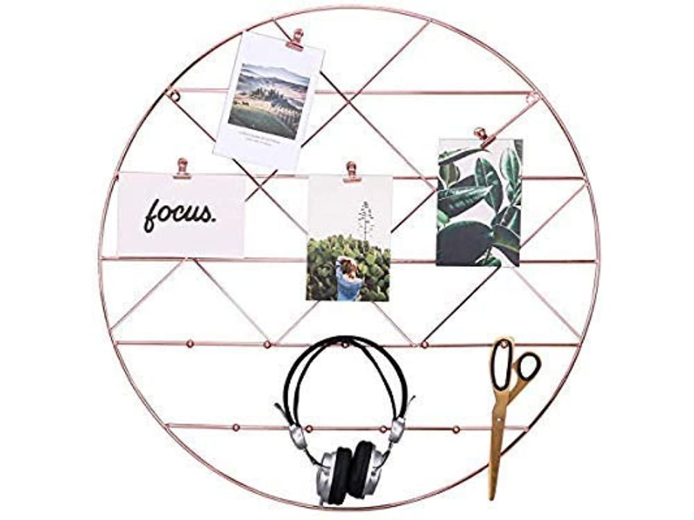 Pikify round gold photo wall grid panel, 50 cm