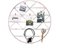 Pikify round gold photo wall grid panel, 50 cm