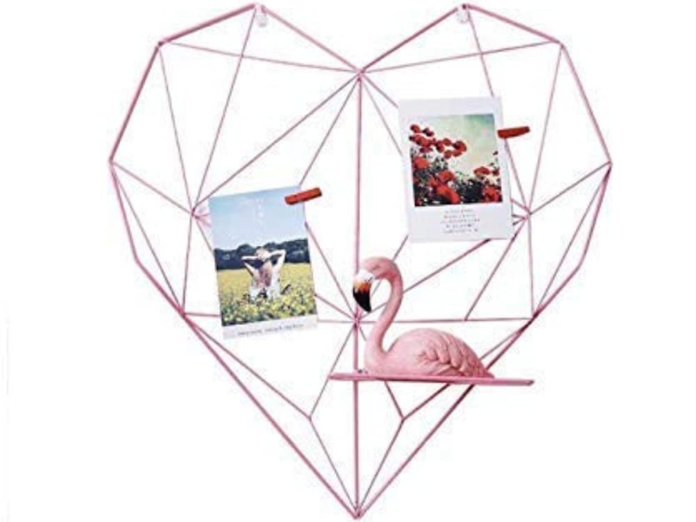 Pikify pink heart-shaped photo grid frame