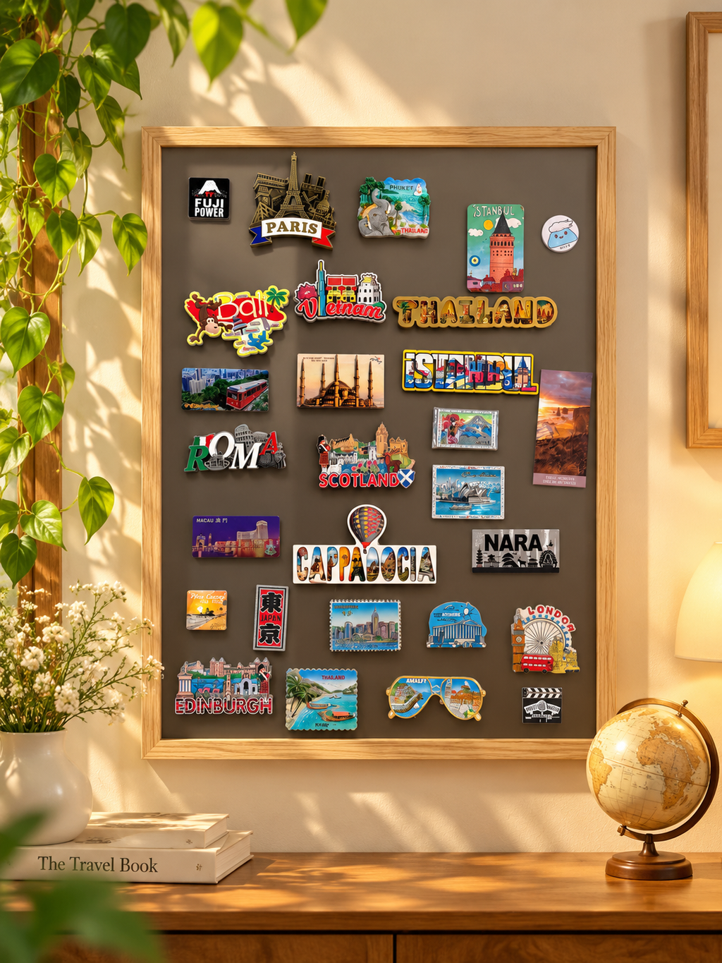 Magnetic Memory Board for Wall (Beige)