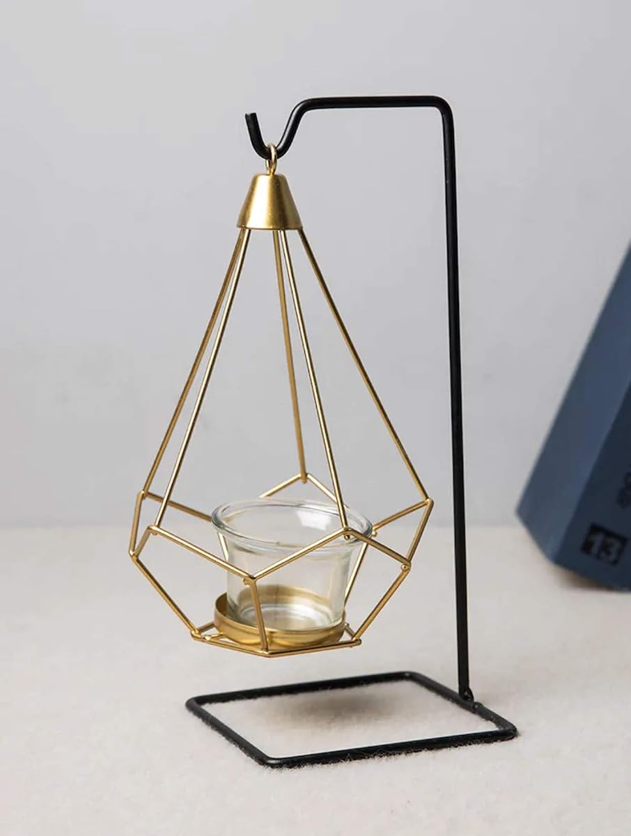 Pikify hanging geometric steel candle holder