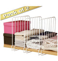 Pikify white wooden closet shelf organiser