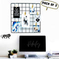 Pikify black square steel grid photo frame, 40 by 40 cm