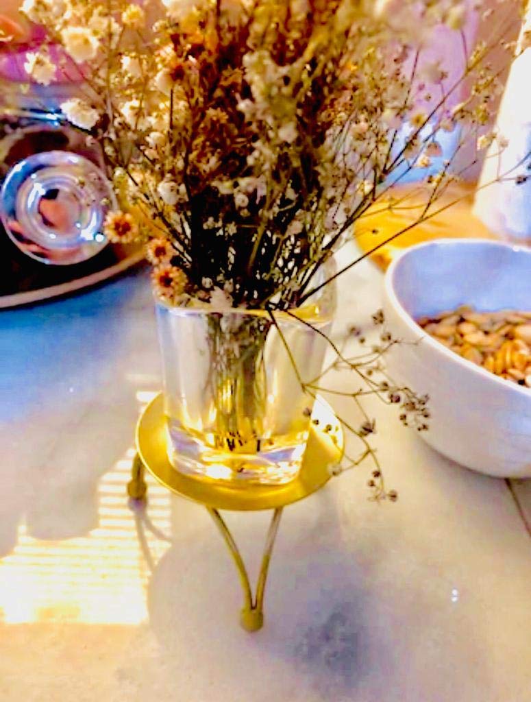 Candlestick holders on a table