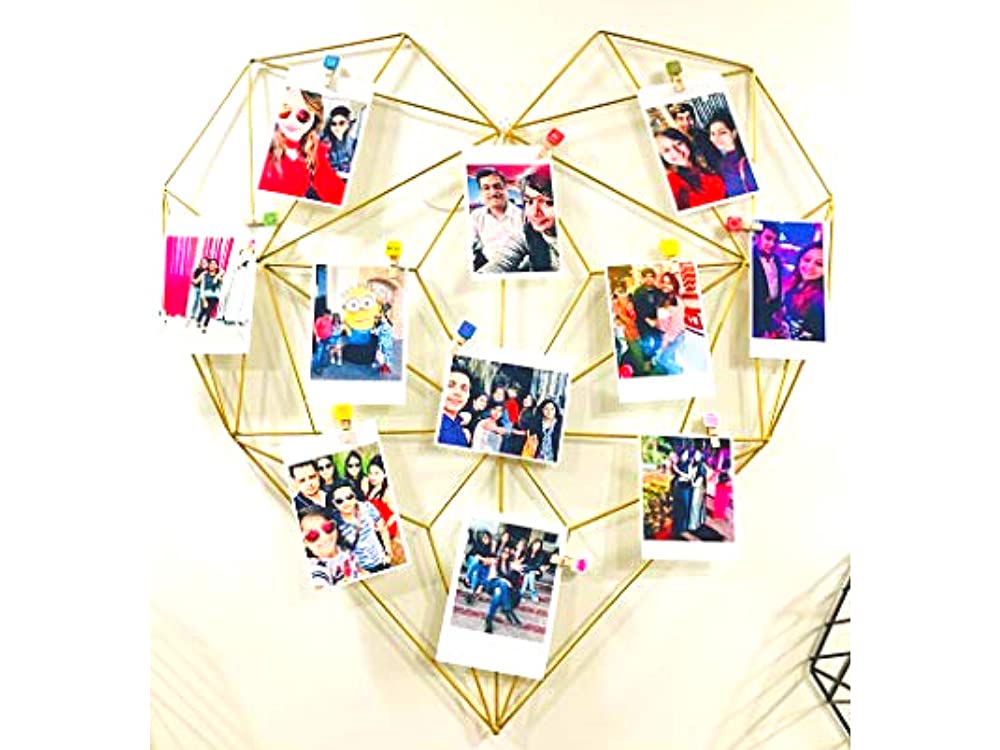 Gold frame on a wall