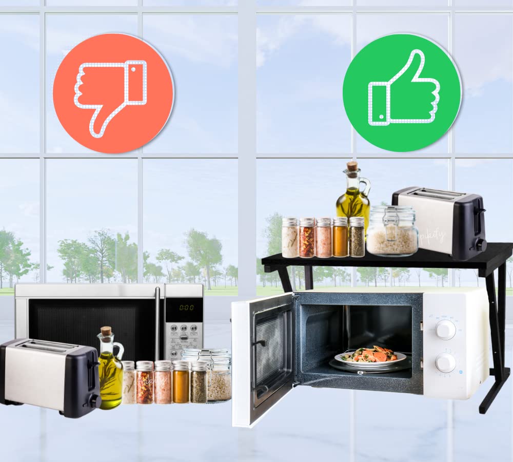Rack holding kitchen appliances