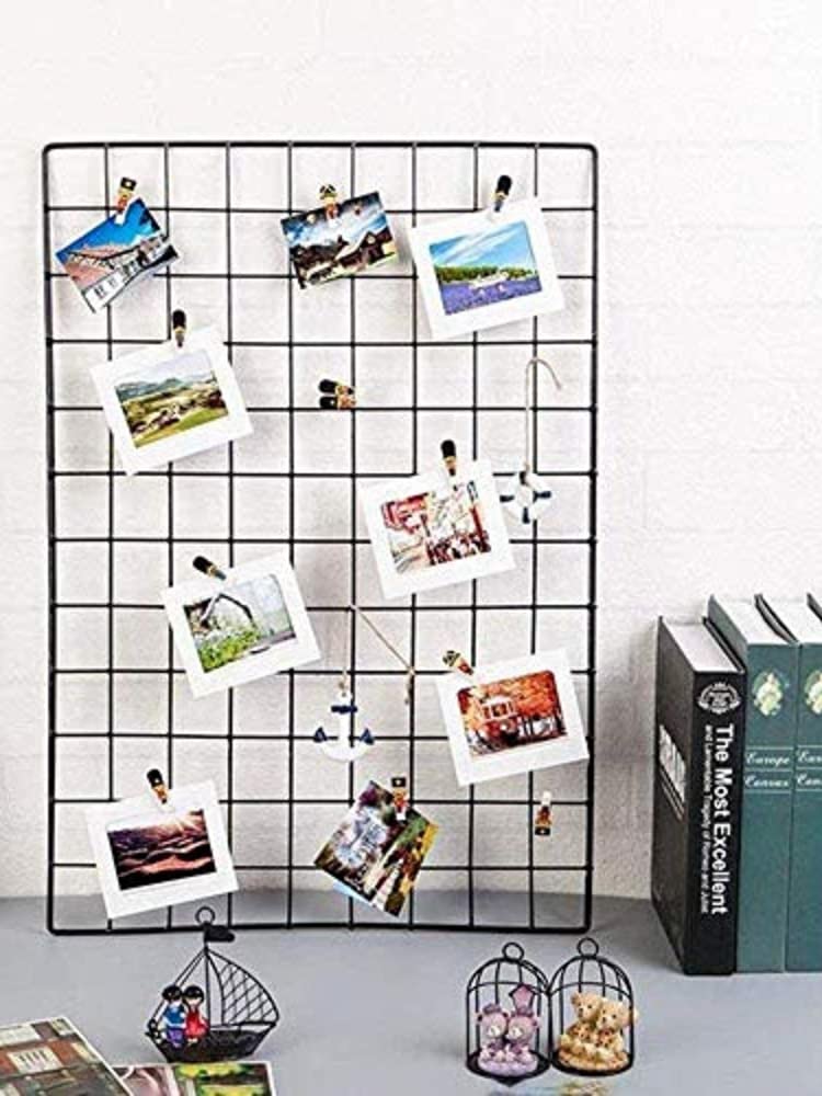 Wide grid panel styled with photographs