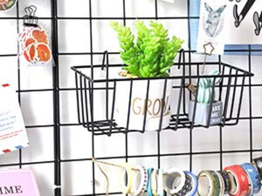 Grid styled with photographs and basket