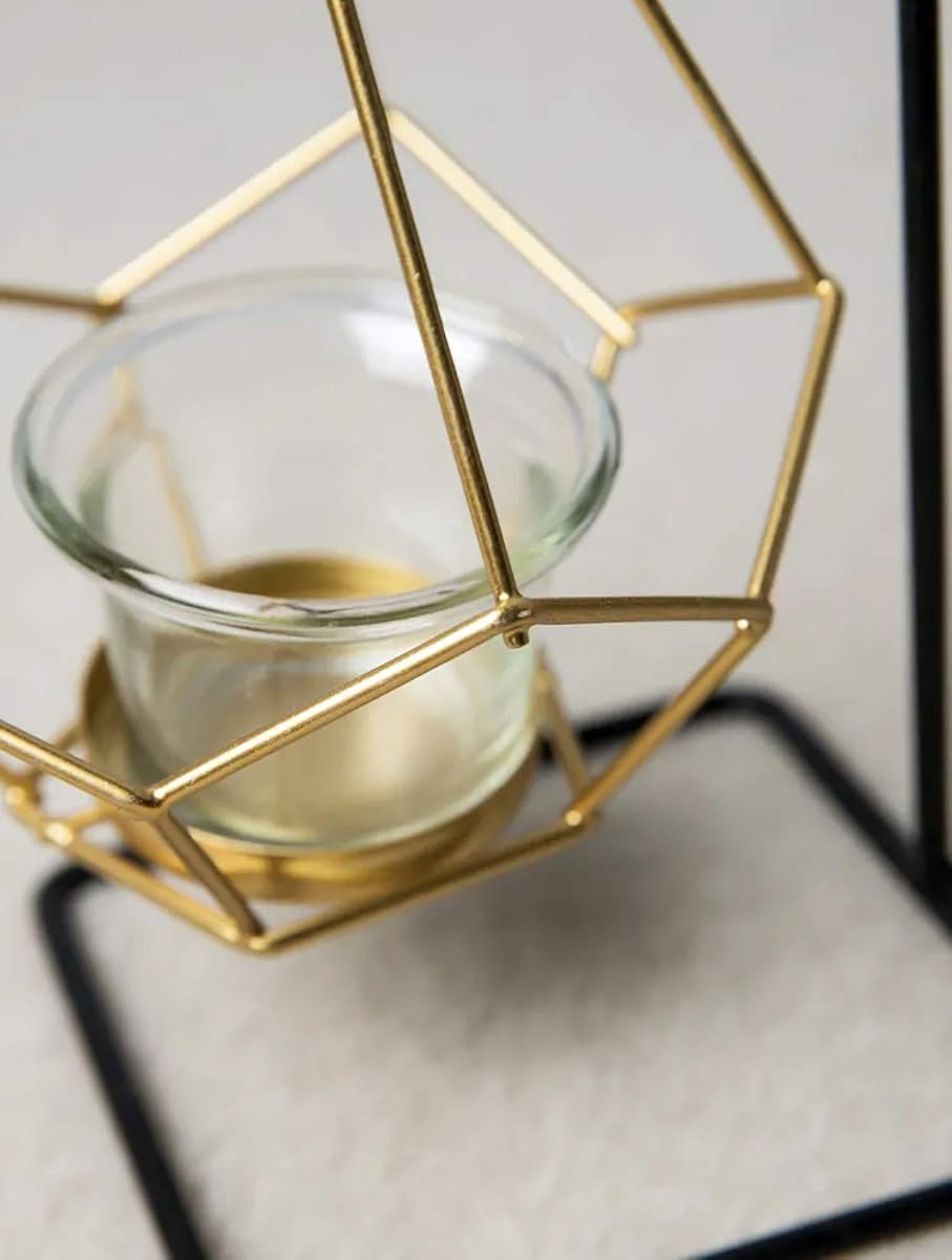 Candle holder hung over a table