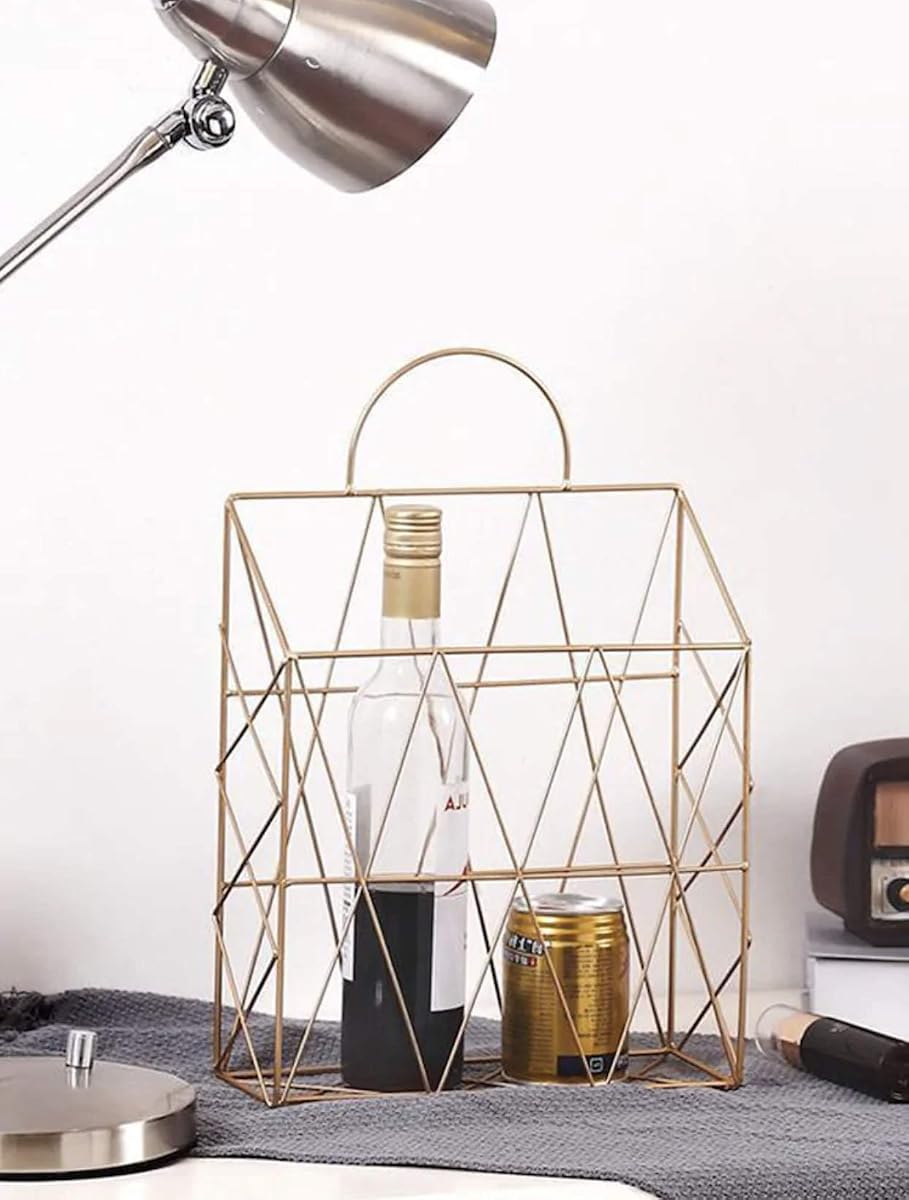 Pikify gold wall hanging storage basket