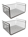 Pikify black under-shelf hanger baskets