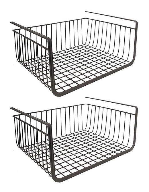 Pikify black under-shelf hanger baskets