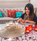 Pikify large gold candelabra tealight holder