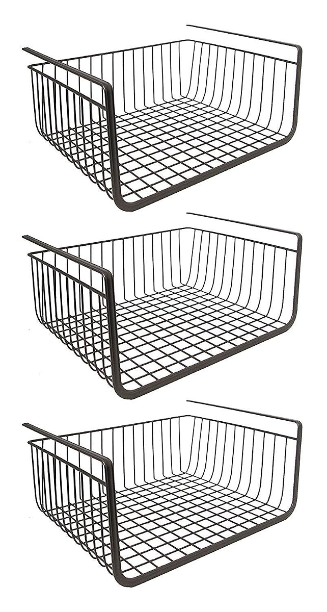 Set of three under-shelf baskets