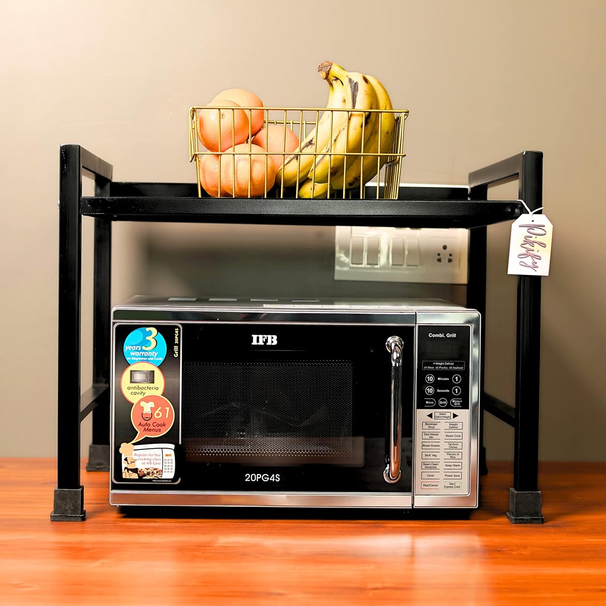 Pikify two-tier microwave oven rack, 53 cm wide