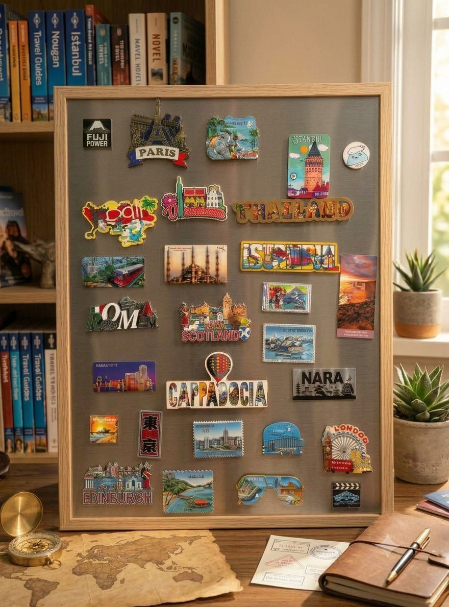 Magnetic Memory Board for Wall (Beige)