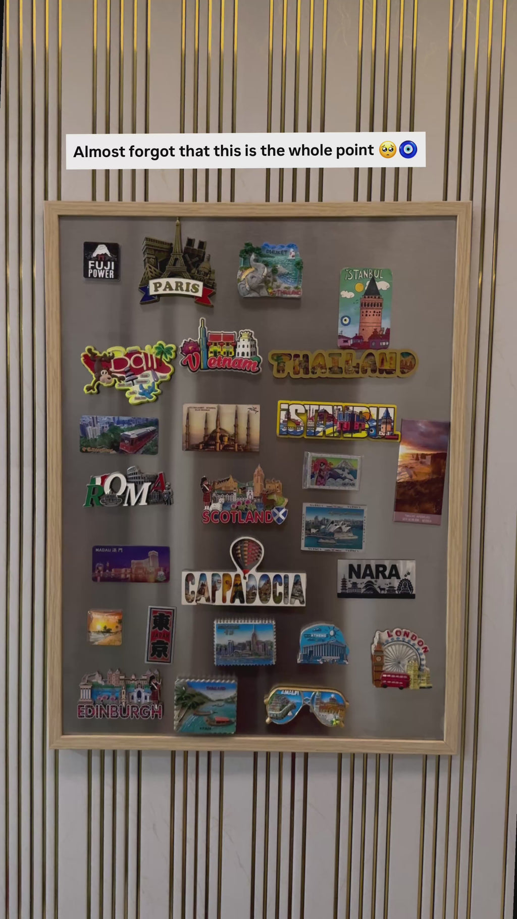 Magnetic Memory Board for Wall (Beige)