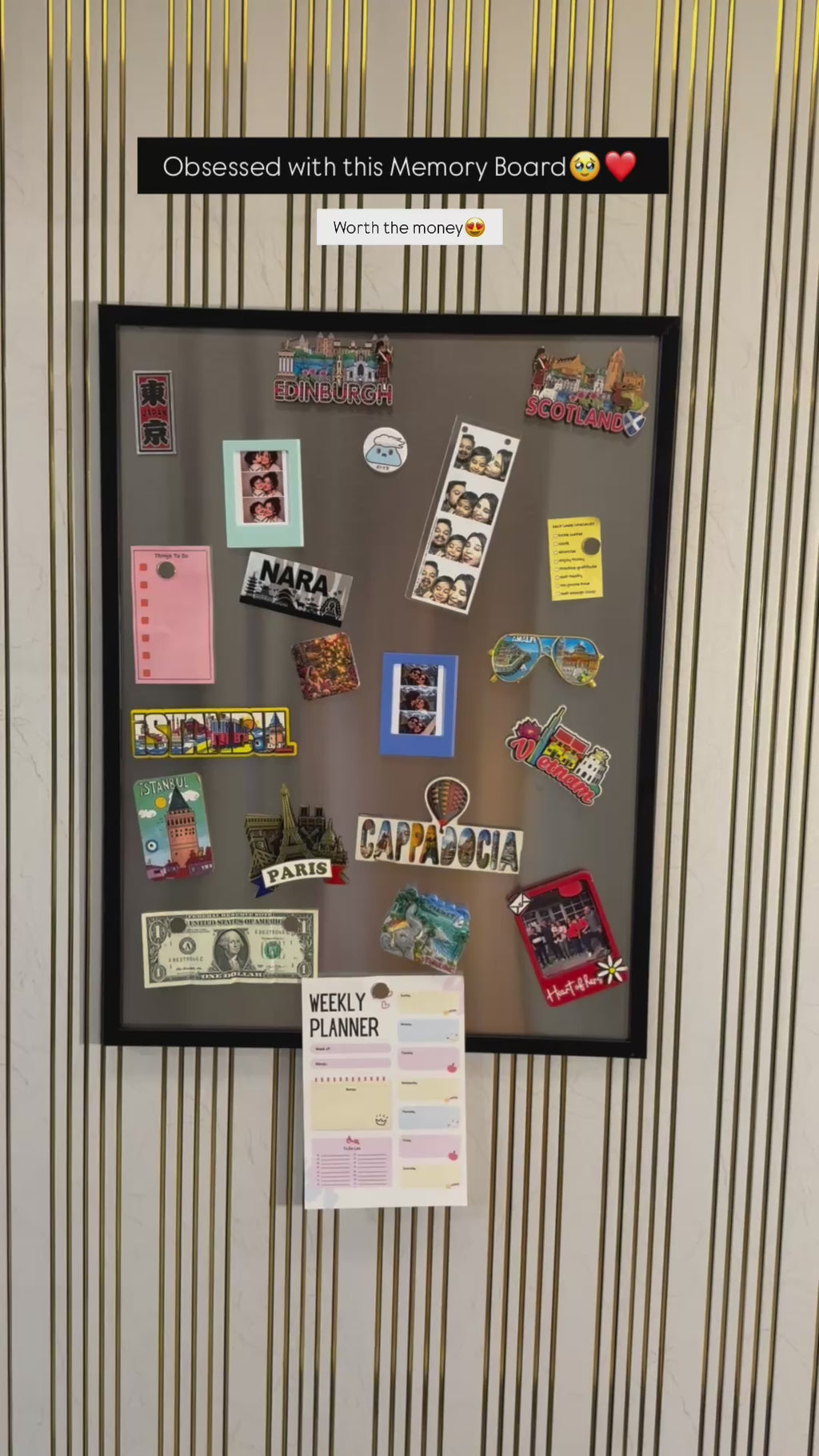 Magnetic Memory Board for Wall